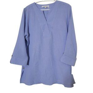 𝅺Fortrop tunic blouse V neck Light Cotton